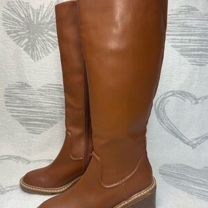 STEVEN by Steve Madden calda cognac vegan leather boots new but no box size 6